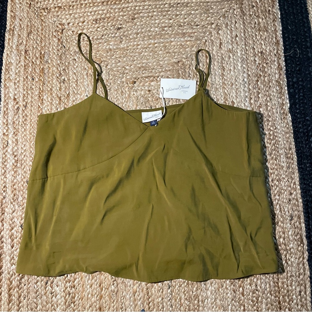 NWT Universal Thread Army Green Cami Sz XL